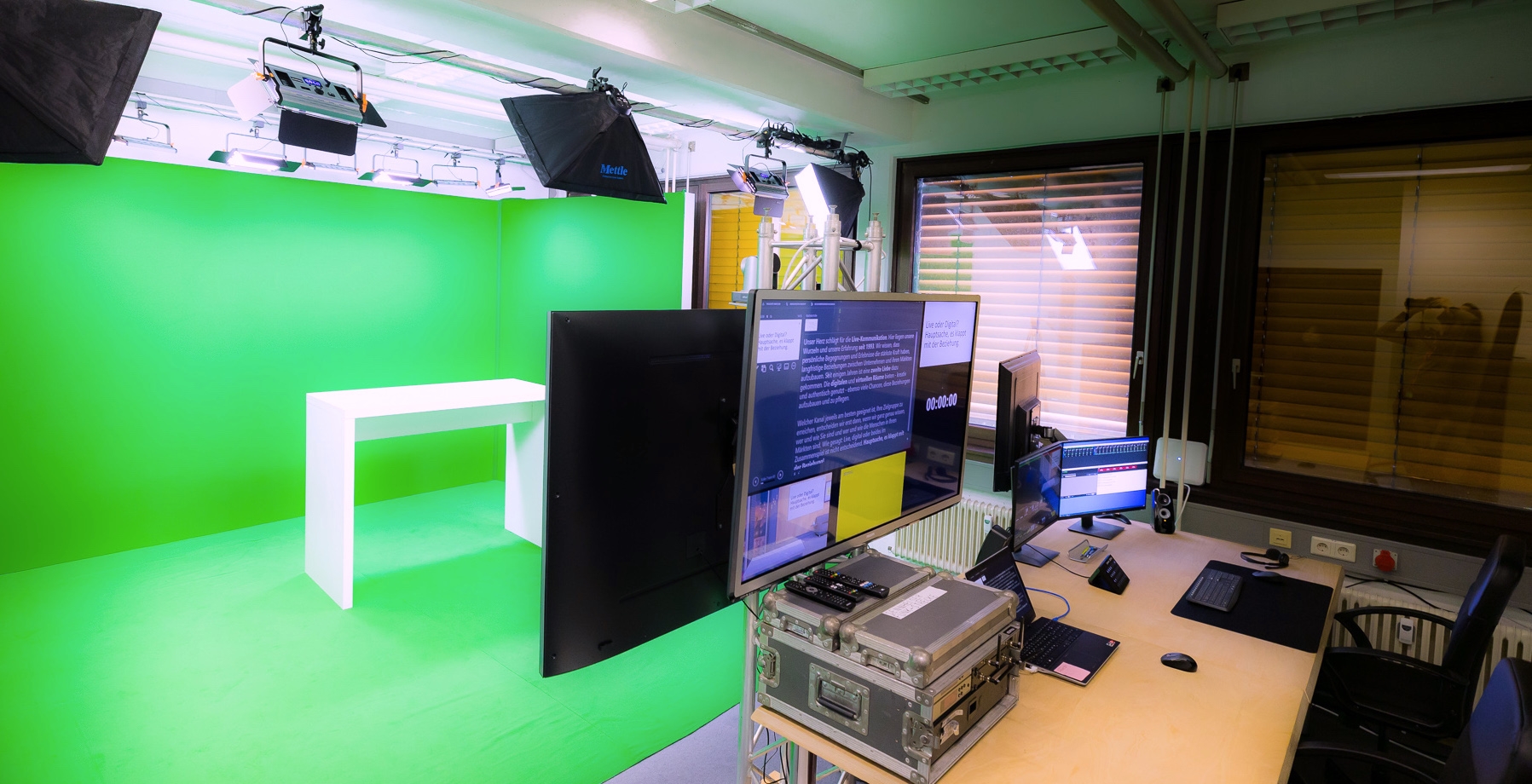 Bild der Greenbox aus dem ottomisu Greenscreen Studio